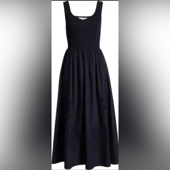 Moon River Dresses & Skirts - Moon River Black Mixed Media Maxi Dress M